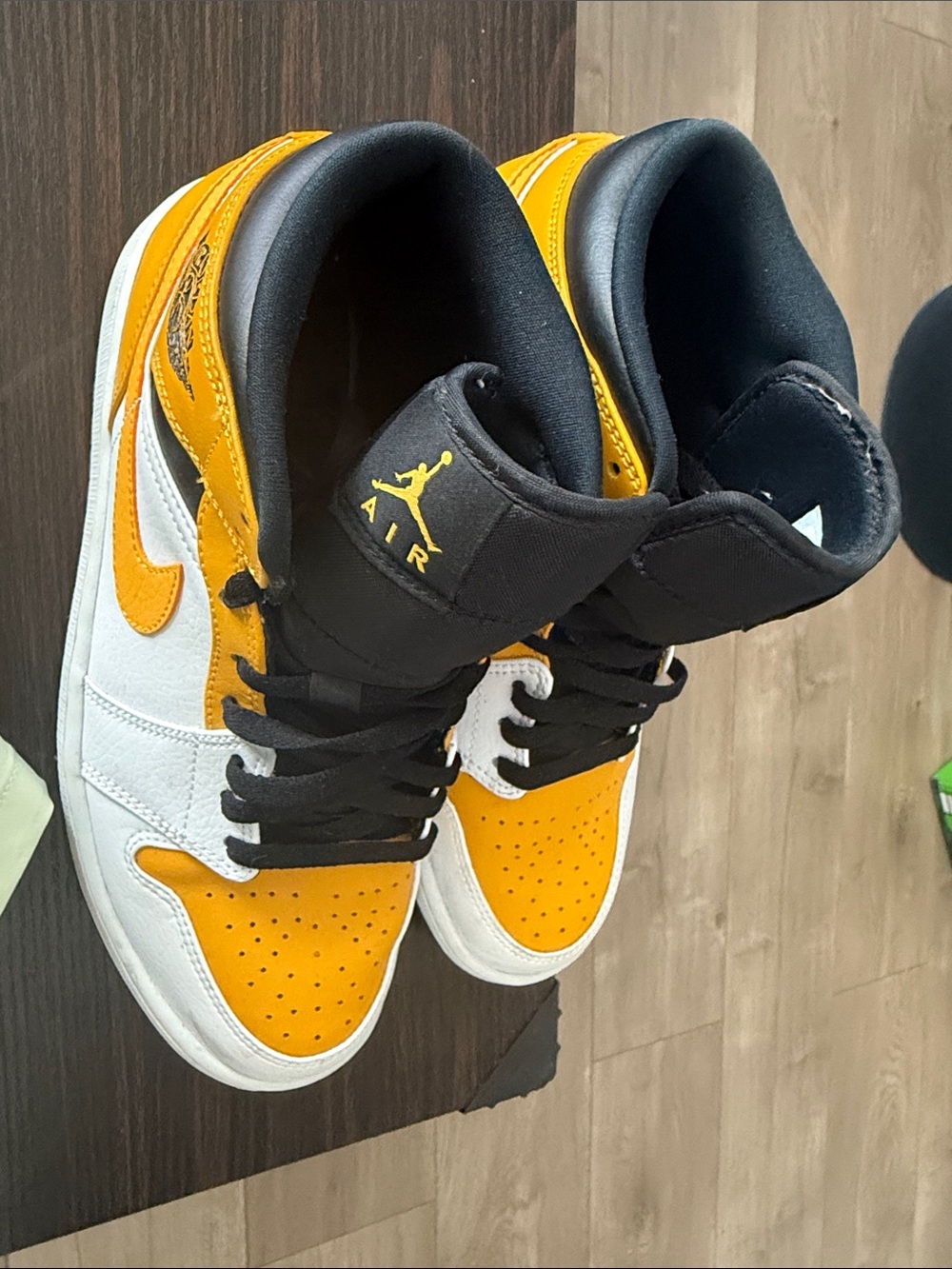 Nike Air Jordan 1 Mid Men’s Sneakers - Yellow/White/Black